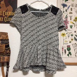 Anthropology Peplum Knit Top